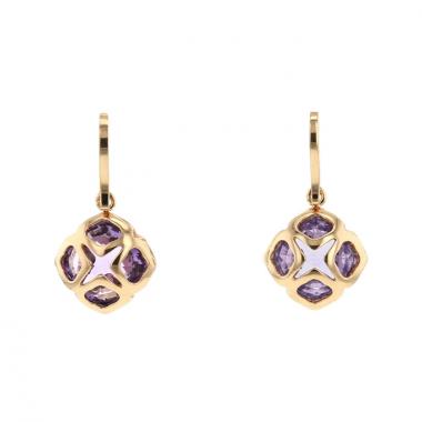 Paire de boucles d'oreilles Chopard Imperiale en or rose et améthyste