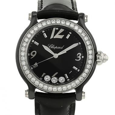 Montre Chopard Happy Sport en céramique noire