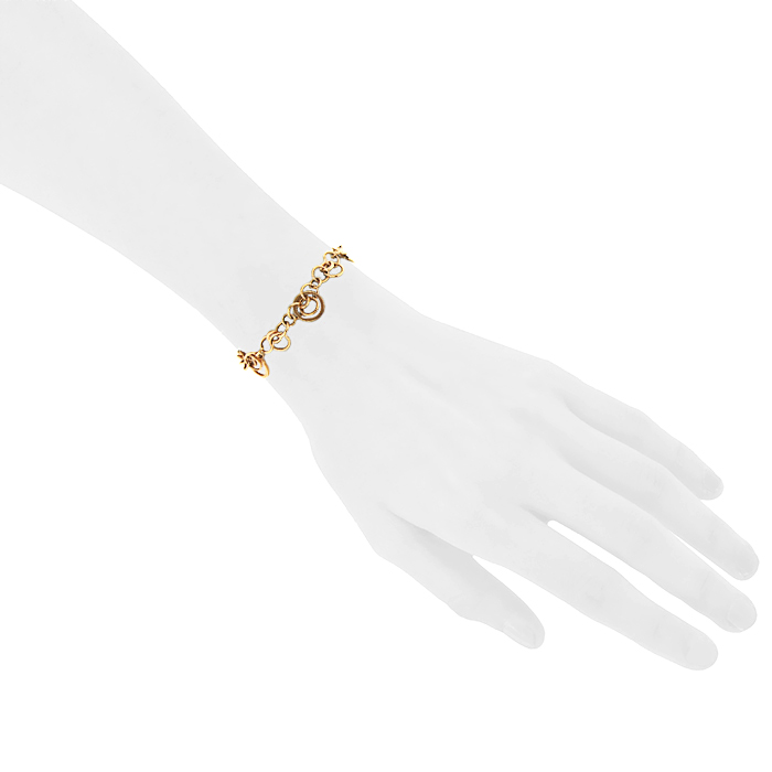 Brazalete articulado Chopard Happy Diamonds en oro rosa - Detail D1