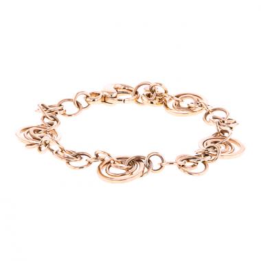 Bracelet articulé Chopard Happy Diamonds en or rose