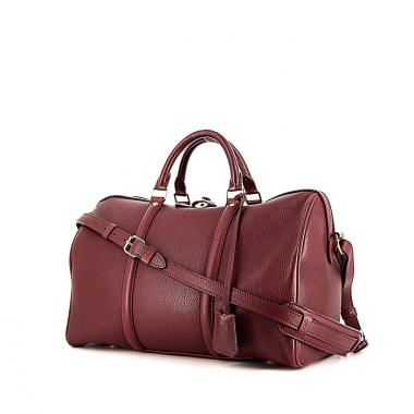 Sac porté épaule Louis Vuitton Sofia Coppola en cuir grainé bordeaux