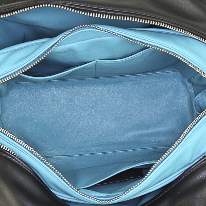 Borsa a tracolla Prada Inside Bag in pelle nera - Detail D4