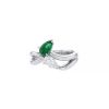 Vintage ring in platinium,  diamond and emerald - 00pp thumbnail