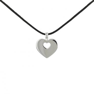 Colgante Poiray Coeur Secret en oro blanco