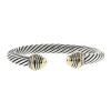 David Yurman Cable Classique bracelet in silver and yellow gold - 00pp thumbnail