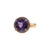 Poiray Fille Cabochon ring in pink gold,  amethyst and diamonds - 00pp thumbnail