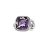 Half-articulated Poiray Indrani medium model ring in white gold,  amethyst and diamonds - 00pp thumbnail