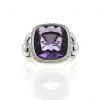 Half-articulated Poiray Indrani medium model ring in white gold,  amethyst and diamonds - 360 thumbnail