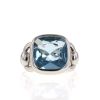 Half-articulated Poiray Indrani medium model ring in white gold and topaz - 360 thumbnail