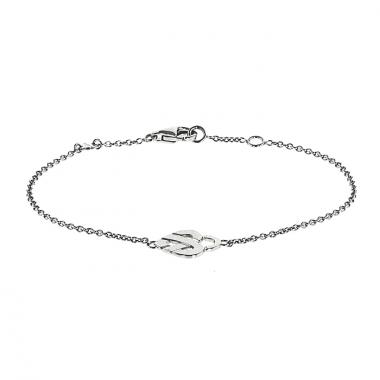 Bracelet Poiray Coeur Entrelacé en or blanc