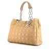 Shopping bag Dior Softg in pelle beige cannage - 00pp thumbnail
