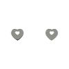 Orecchini a bottone Poiray Coeur Secret in oro bianco - 00pp thumbnail