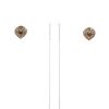 Poiray Coeur Secret earrings in pink gold and diamonds - 360 thumbnail