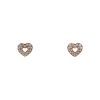 Poiray Coeur Secret small earrings in pink gold and diamonds - 00pp thumbnail