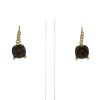 Poiray Fille Antique earrings in yellow gold,  smoked quartz and diamonds - 360 thumbnail
