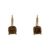 Poiray Fille Antique earrings in yellow gold,  diamonds and smoked quartz - 00pp thumbnail