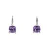 Poiray Fille Antique earrings in white gold,  diamonds and amethysts - 00pp thumbnail
