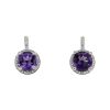 Poiray Fille Cabochon earrings in white gold,  amethyst and diamonds - 00pp thumbnail