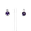 Poiray Fille Cabochon earrings in white gold,  amethyst and diamonds - 360 thumbnail