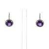 Poiray Fille Cabochon earrings in white gold,  amethyst and diamonds - 360 thumbnail