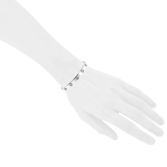 Brazalete Cartier Love en oro blanco - Detail D1