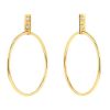 Rigid Louis Vuitton Clous hoop earrings in yellow gold and diamonds - 00pp thumbnail