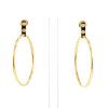 Rigid Louis Vuitton Clous hoop earrings in yellow gold and diamonds - 360 thumbnail