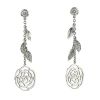 Chanel Camelia pendants earrings in white gold and diamonds - 00pp thumbnail