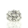 Sortija abombada Chanel Baroque modelo mediano en oro blanco,  perlas y diamantes - 360 thumbnail