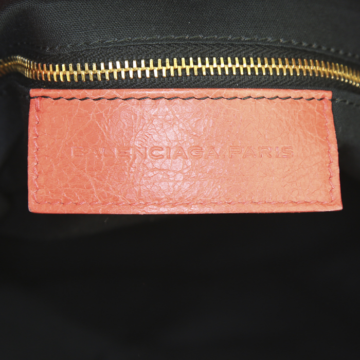 Borsa Balenciaga Velo in pelle corallo - Detail D4