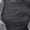 Mochila Prada en lona negra y cuero esmaltado negro - Detail D2 thumbnail