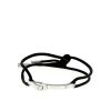 Louis Vuitton Serrure Pampilles bracelet in leather and white gold - 360 thumbnail