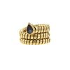 Articulated Bulgari Serpenti ring in yellow gold and amethyst - 00pp thumbnail