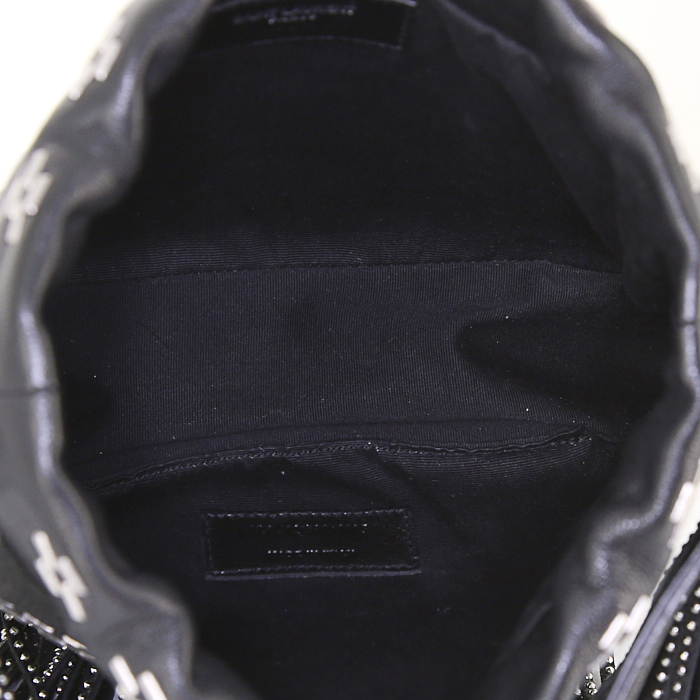 Saint Laurent shoulder bag in black leather - Detail D2