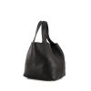 Hermes Picotin medium model handbag in black leather taurillon clémence - 00pp thumbnail