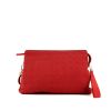 Dior Cannage pouch in red canvas - 360 thumbnail