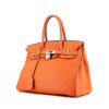Hermes Birkin 30 cm handbag in orange togo leather - 00pp thumbnail