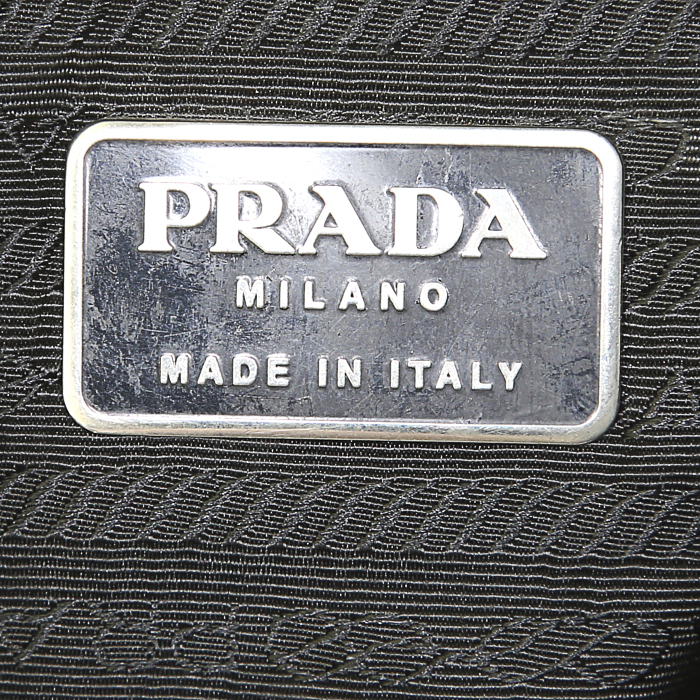Prada backpack in black canvas and black leather - Detail D3