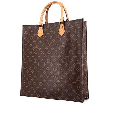 Louis Vuitton Louis Vuitton Sac Plat shopping bag in brown monogram canvas and natural leather