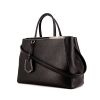 Fendi 2 Jours large model handbag in black leather - 00pp thumbnail