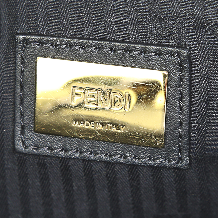 Sac à main Fendi 2 Jours grand modèle en cuir noir - Detail D4