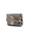 Chanel Timeless shoulder bag in iridescent green quilted leather - 00pp thumbnail