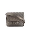 Chanel Timeless shoulder bag in iridescent green quilted leather - 360 thumbnail