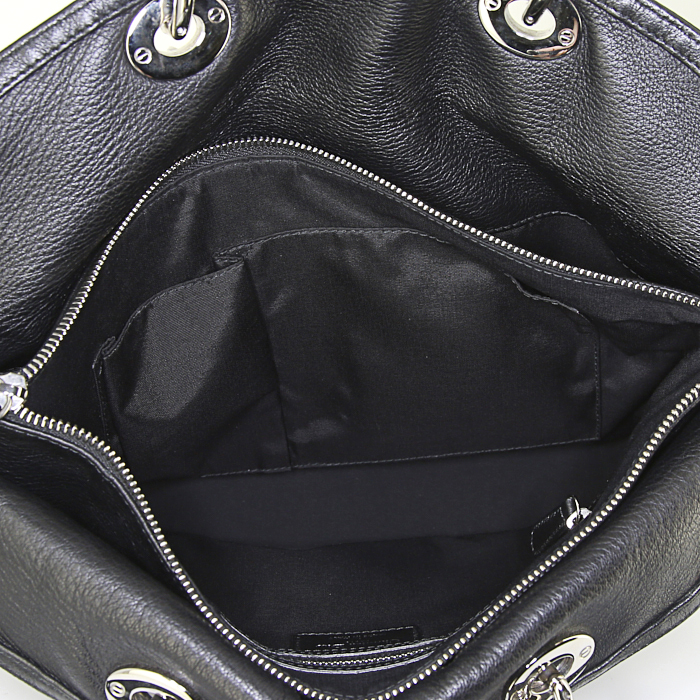 Sac à main Dior Dior Granville en cuir noir - Detail D3
