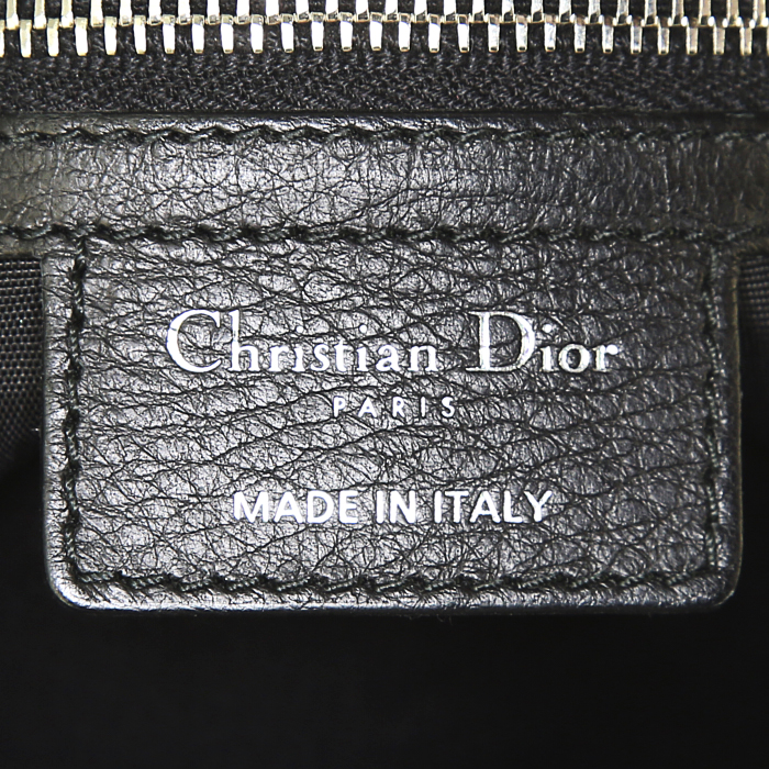 Sac à main Dior Dior Granville en cuir noir - Detail D4