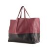 Celine shopping bag in black and burgundy bicolor leather - 00pp thumbnail