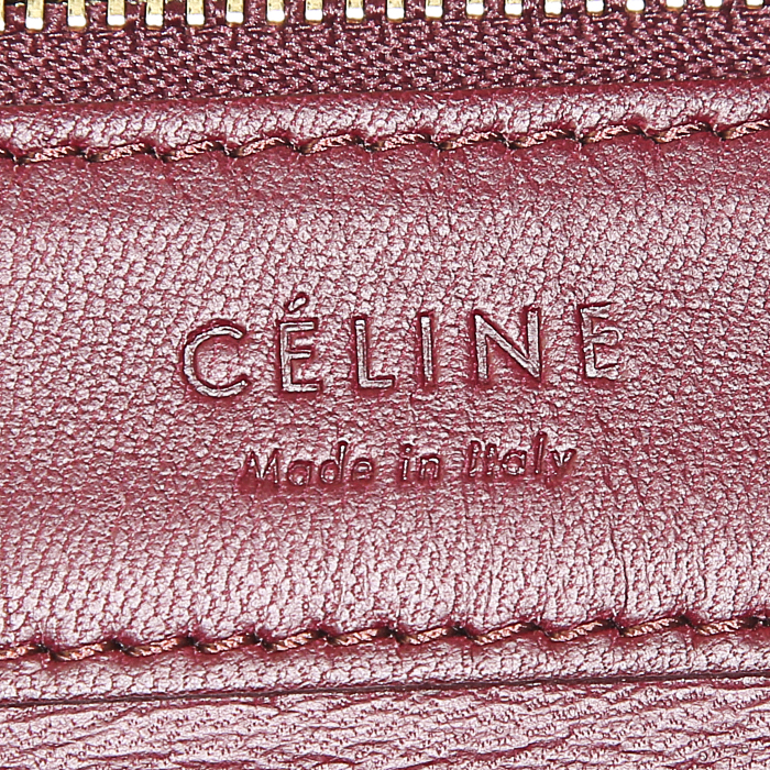Shopping bag Celine in pelle bicolore nera e bordeaux - Detail D3
