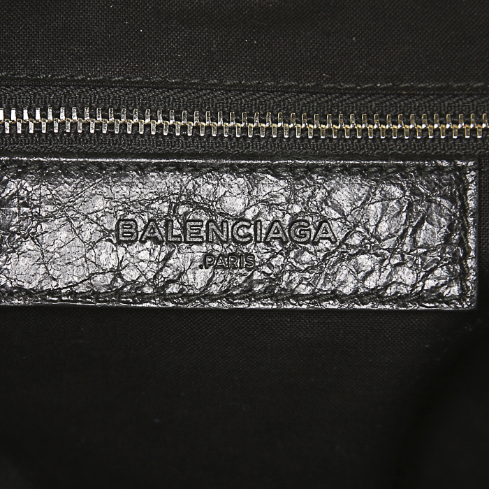 Mochila Balenciaga Traveller S en cuero negro - Detail D3