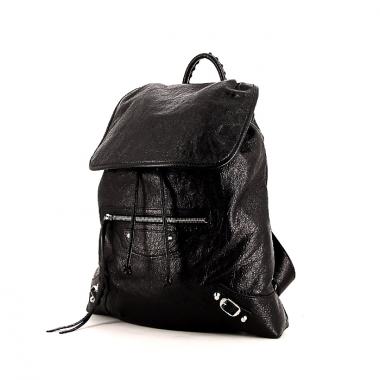Sac à dos Balenciaga Traveller S en cuir noir