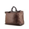 Bolsa de viaje Louis Vuitton Grimaud en lona a cuadros marrón y cuero marrón - 00pp thumbnail